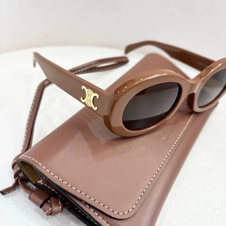 Celine celine caramel oval cat-eye sunglasses Size ONE SIZE - 2 Thumbnail