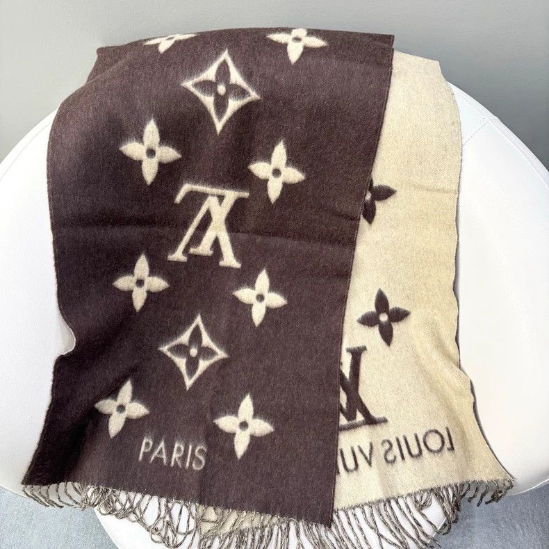 Louis Vuitton lv double-sided cashmere scarf Size ONE SIZE - 2 Thumbnail