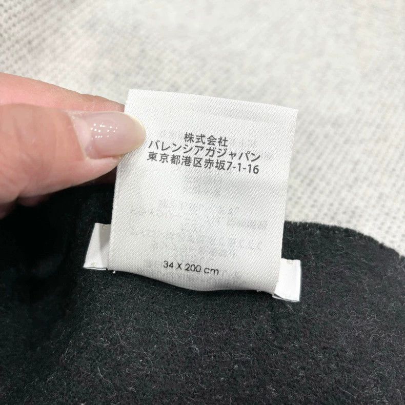 Balenciaga balenciaga black gray cashmere scarf Size ONE SIZE - 4 Thumbnail