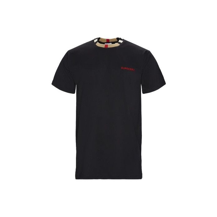 Burberry Burberry Black Short Sleeve Embroidered Logo T-Shirt-0079 Size US L / EU 52-54 / 3 - 3 Thumbnail