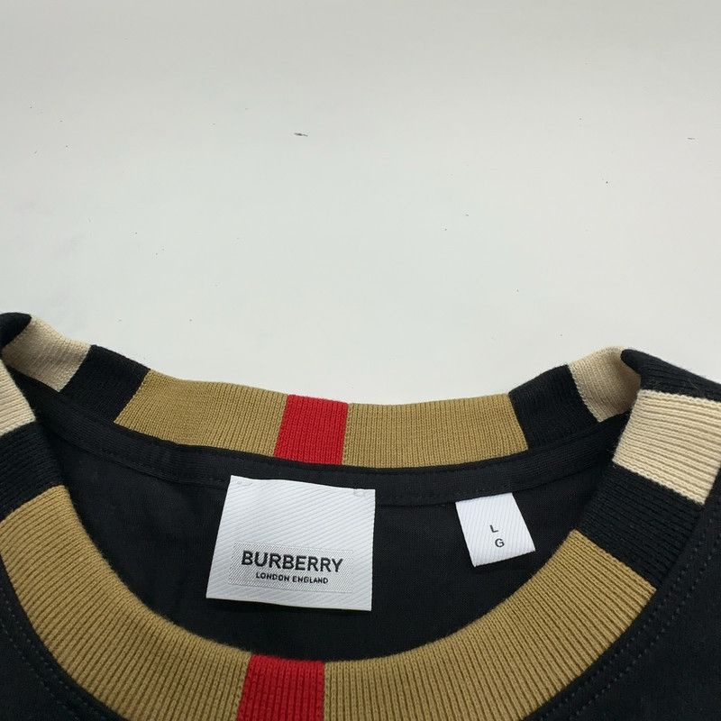 Burberry Burberry Embroidered Logo Black Short Sleeve T-Shirt 0079 Size US L / EU 52-54 / 3 - 3 Thumbnail