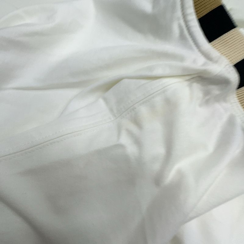 Burberry Burberry White Embroidered Logo Short Sleeve T-Shirt 0079 Size US L / EU 52-54 / 3 - 2 Thumbnail
