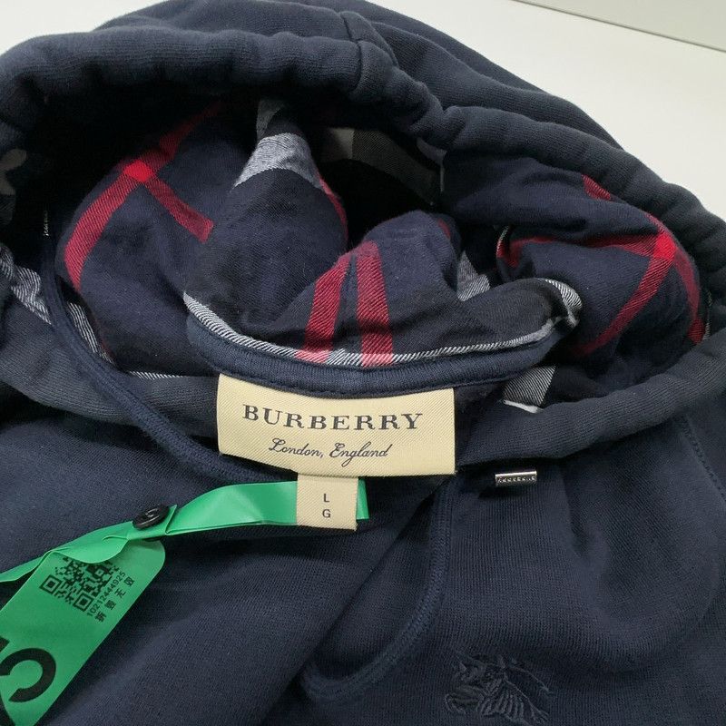 Burberry Burberry Navy Hooded Long Sleeve Sweatshirt 0079 Size US L / EU 52-54 / 3 - 11 Thumbnail