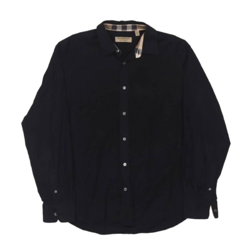 Burberry Burberry Black Long Sleeve Cotton Shirt 0079 Size US M / EU 48-50 / 2 - 3 Thumbnail