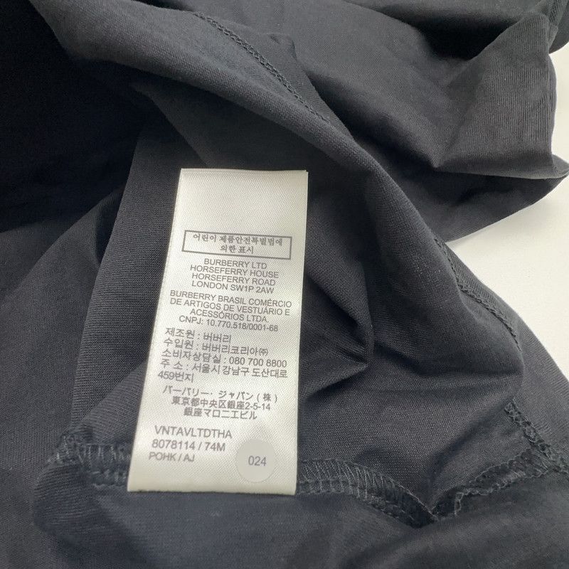 Burberry Burberry Black Short Sleeve T-Shirt with Logo 0079 Size US M / EU 48-50 / 2 - 3 Thumbnail