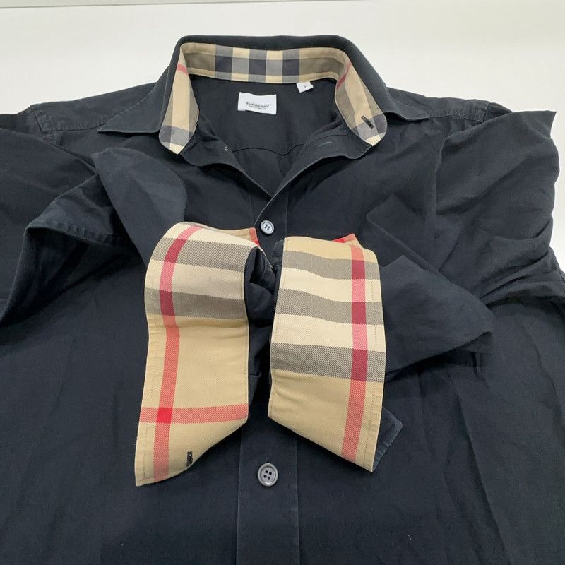 Burberry Burberry Black Long Sleeve Classic Check Shirt 0079 Size US S / EU 44-46 / 1 - 5 Thumbnail