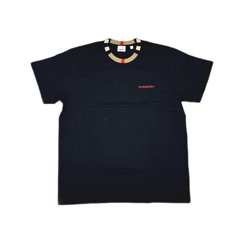 Burberry Burberry Embroidered Logo Black Short Sleeve T-Shirt 0079 Size US L / EU 52-54 / 3 - 2 Thumbnail