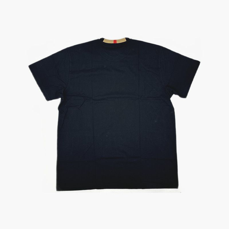 Burberry Burberry Embroidered Logo Black Short Sleeve T-Shirt 0079 Size US L / EU 52-54 / 3 - 3 Thumbnail