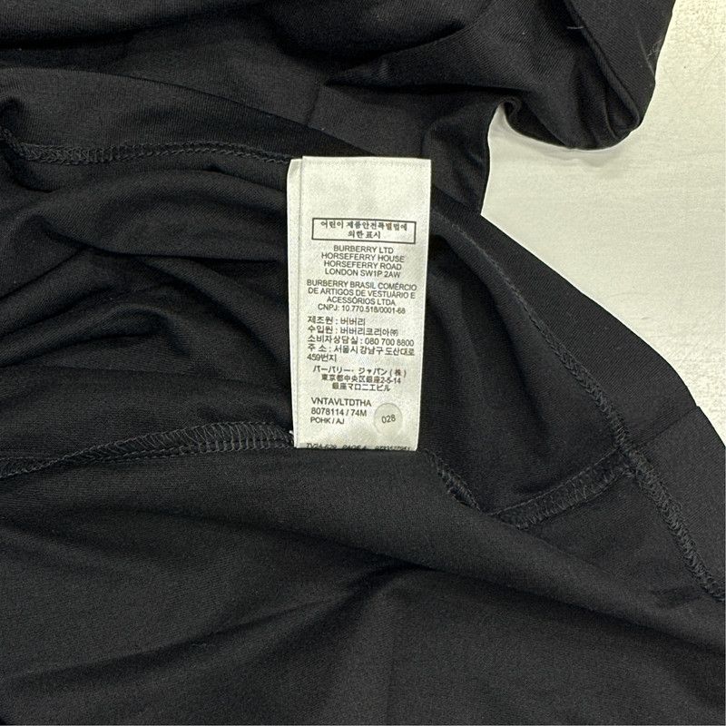 Burberry Burberry Black Short Sleeve T-Shirt with Logo 0079 Size US M / EU 48-50 / 2 - 3 Thumbnail