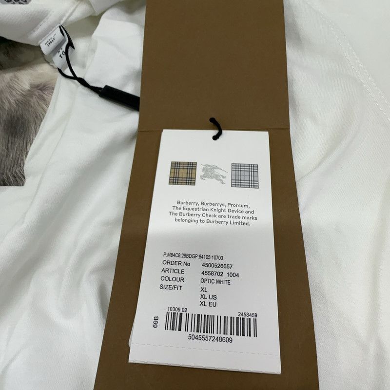 Burberry Burberry White Ape Print Short Sleeve T-Shirt 0079 Size US XL / EU 56 / 4 - 5 Thumbnail