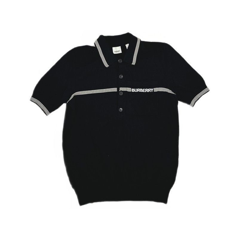 Burberry Burberry Logo Striped Short Sleeve Polo Shirt 0079 Size US L / EU 52-54 / 3 - 7 Thumbnail