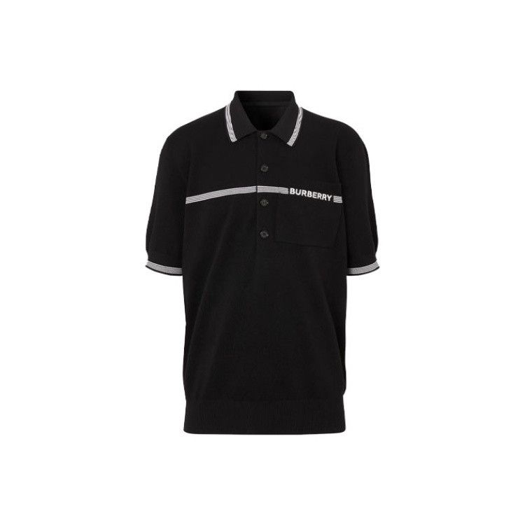 Burberry Burberry Logo Striped Short Sleeve Polo Shirt 0079 Size US L / EU 52-54 / 3 - 8 Thumbnail