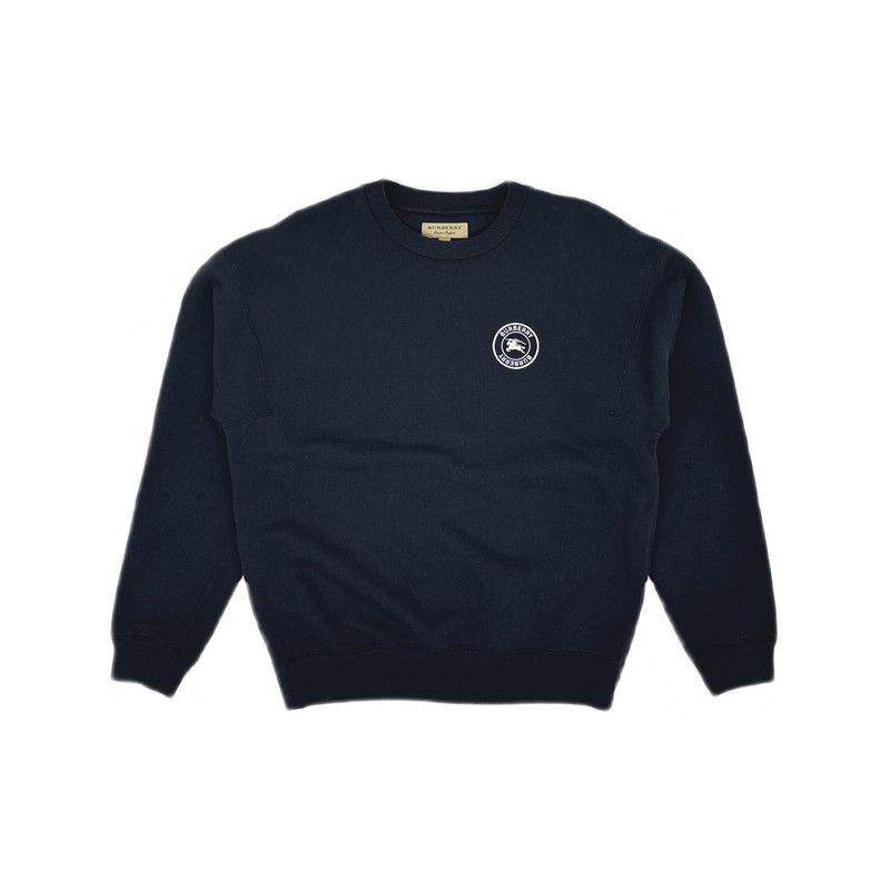 Burberry Burberry Navy Blue Logo Print Long Sleeve Sweatshirt 0079 Size US S / EU 44-46 / 1 - 12 Thumbnail