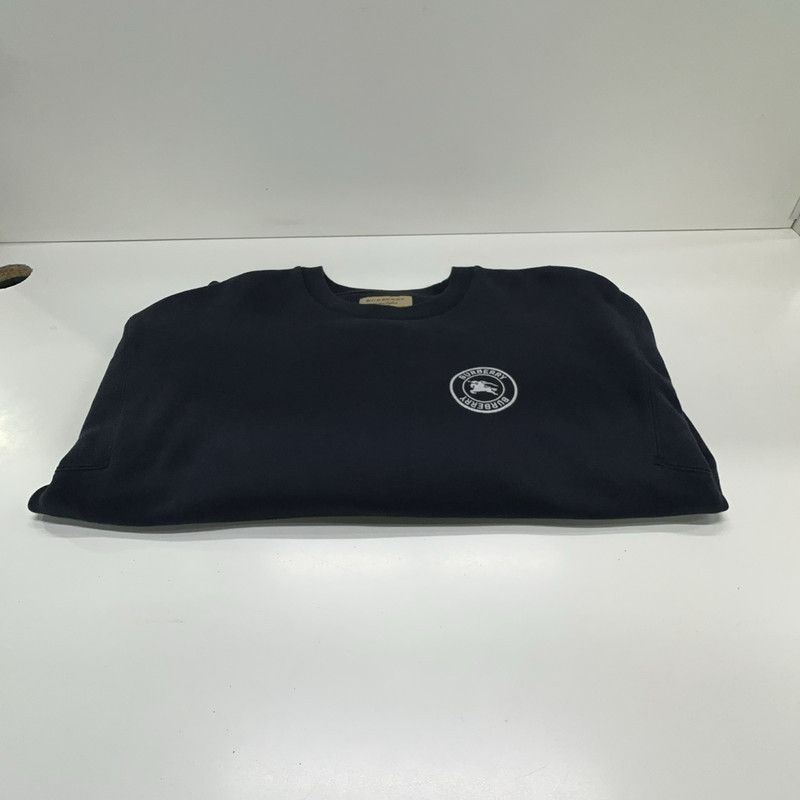 Burberry Burberry Navy Blue Logo Print Long Sleeve Sweatshirt 0079 Size US S / EU 44-46 / 1 - 8 Thumbnail