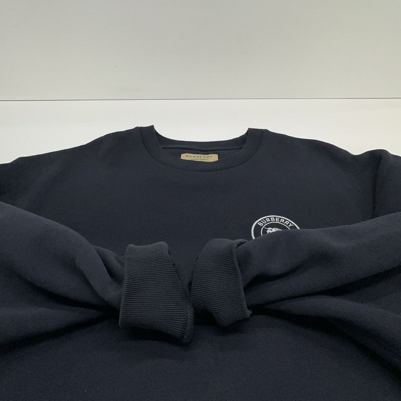 Burberry Burberry Navy Blue Logo Print Long Sleeve Sweatshirt 0079 Size US S / EU 44-46 / 1 - 10 Thumbnail