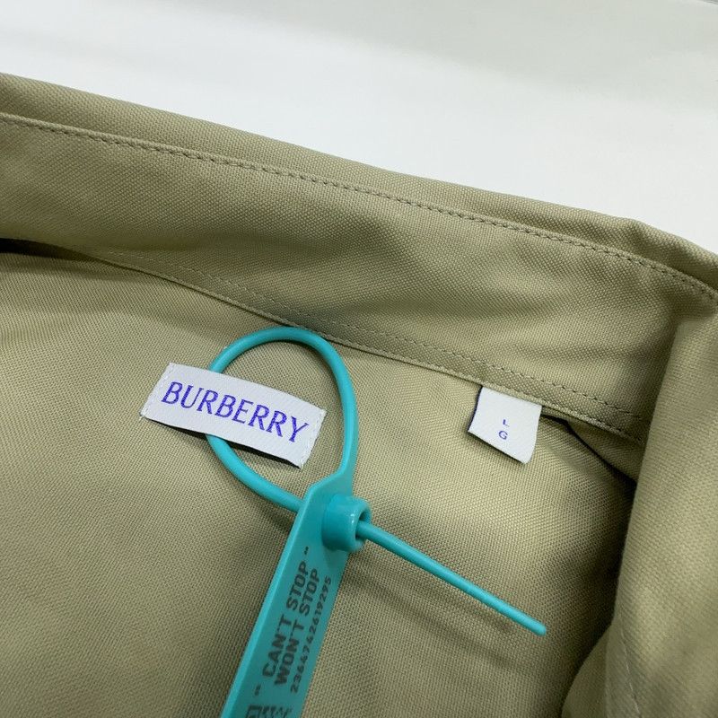 Burberry Burberry Green Long Sleeve Button-Up Shirt 0079 Size US L / EU 52-54 / 3 - 3 Thumbnail