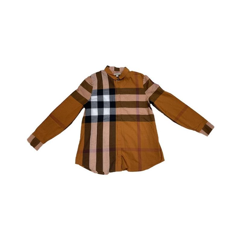 Burberry Burberry Check Collar Long Sleeve Shirt Men 0079 Size US M / EU 48-50 / 2 - 3 Thumbnail