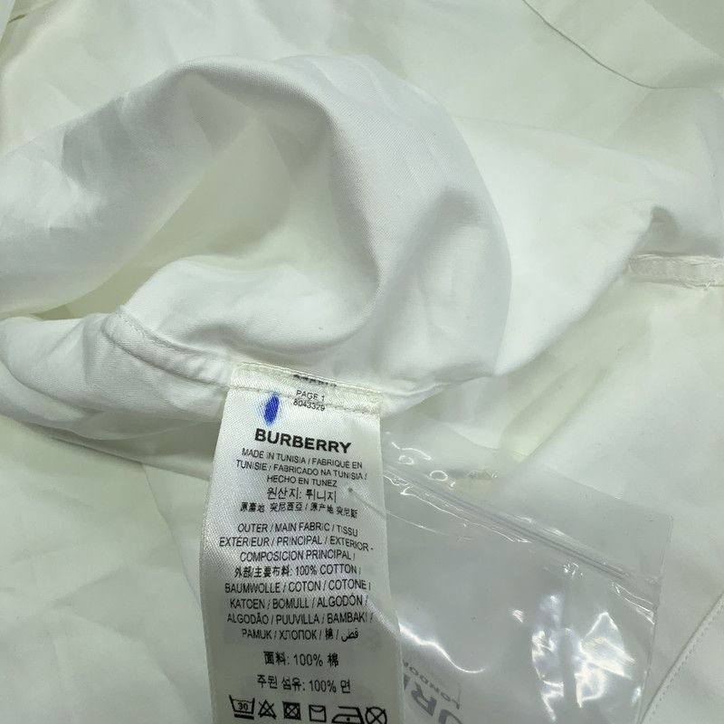 Burberry Burberry Logo Print Cotton Satin Shirt 0079 Size US M / EU 48-50 / 2 - 6 Thumbnail