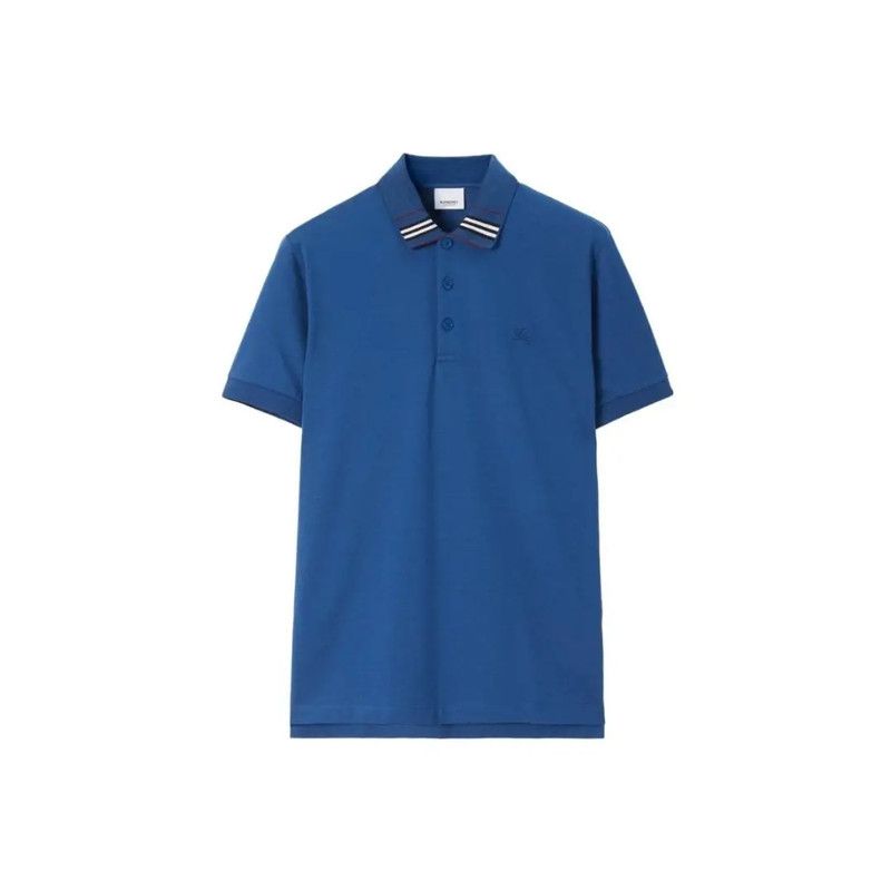 Burberry Burberry Blue Logo Embroidered Short Sleeve Polo 0079 Size US XS / EU 42 / 0 - 2 Thumbnail