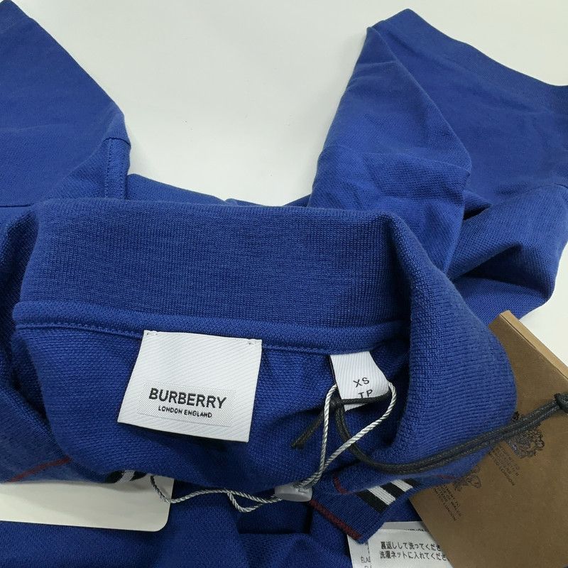 Burberry Burberry Blue Logo Embroidered Short Sleeve Polo 0079 Size US XS / EU 42 / 0 - 6 Thumbnail