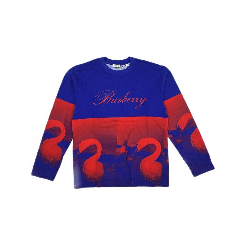 Burberry Burberry Long Sleeve Swan Print Sweatshirt for Men 0079 Size US S / EU 44-46 / 1 - 3 Thumbnail