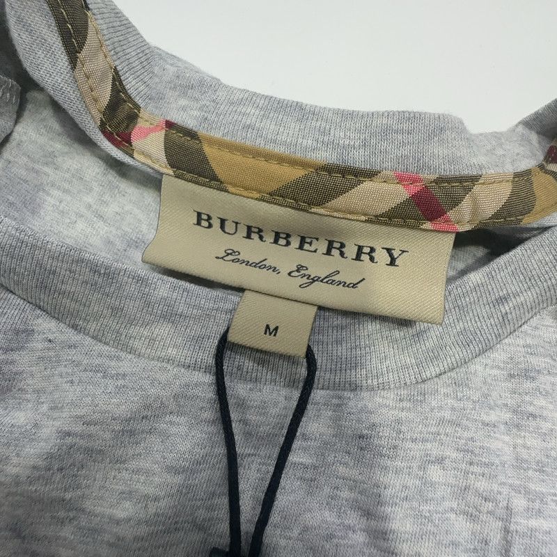 Burberry Burberry Gray Embroidered Short Sleeve T-Shirt 0079 Size US M / EU 48-50 / 2 - 11 Thumbnail