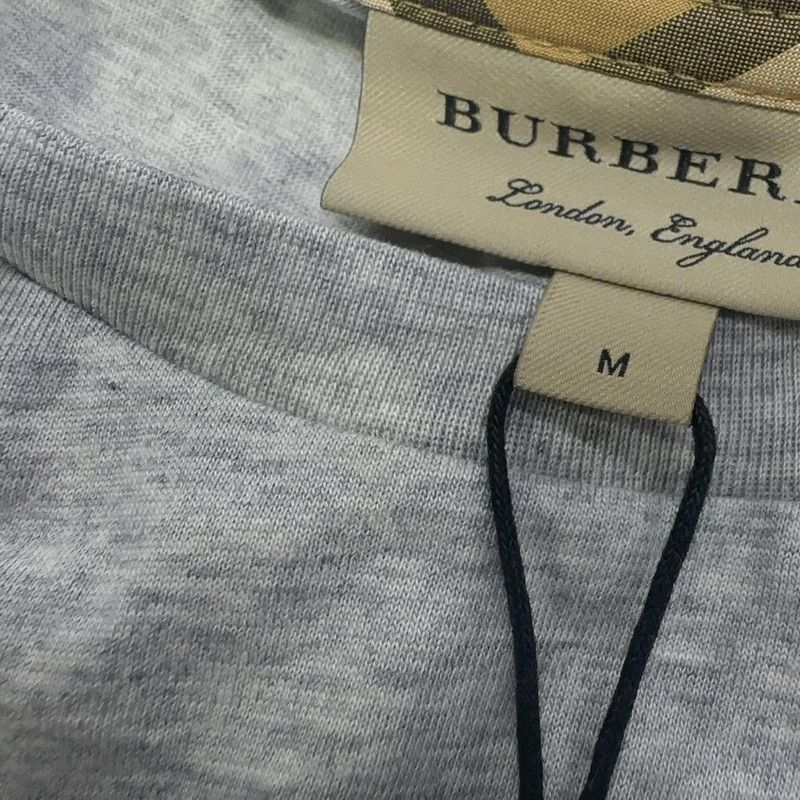 Burberry Burberry Gray Embroidered Short Sleeve T-Shirt 0079 Size US M / EU 48-50 / 2 - 4 Thumbnail