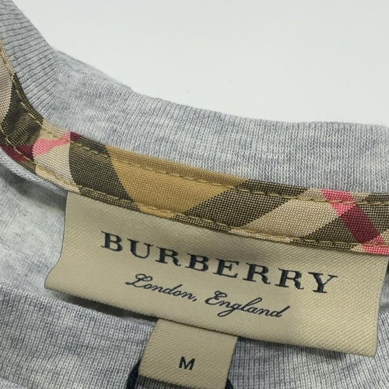 Burberry Burberry Gray Embroidered Short Sleeve T-Shirt 0079 Size US M / EU 48-50 / 2 - 3 Thumbnail