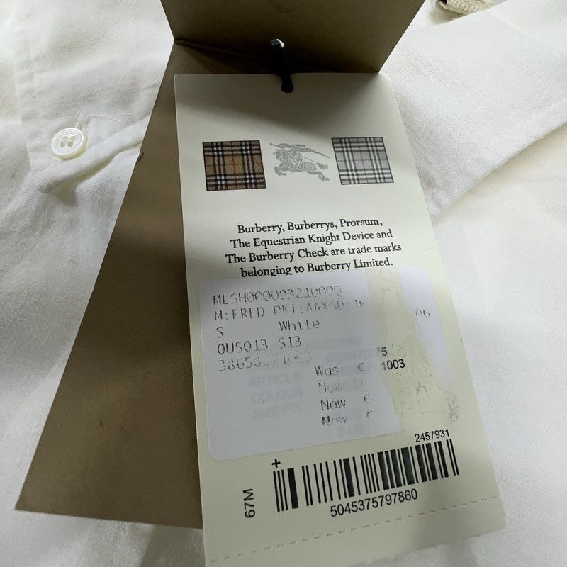 Burberry Burberry Simple White Shirt for Men 0079 Size US S / EU 44-46 / 1 - 8 Thumbnail