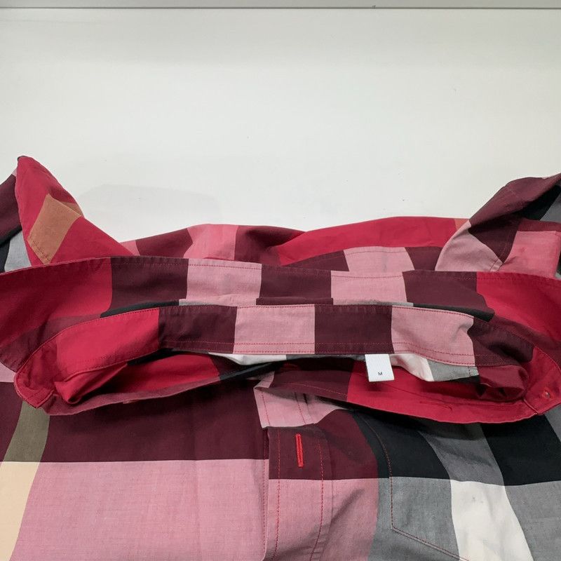 Burberry Burberry Red Check Short Sleeve Shirt 0079 Size US M / EU 48-50 / 2 - 2 Thumbnail