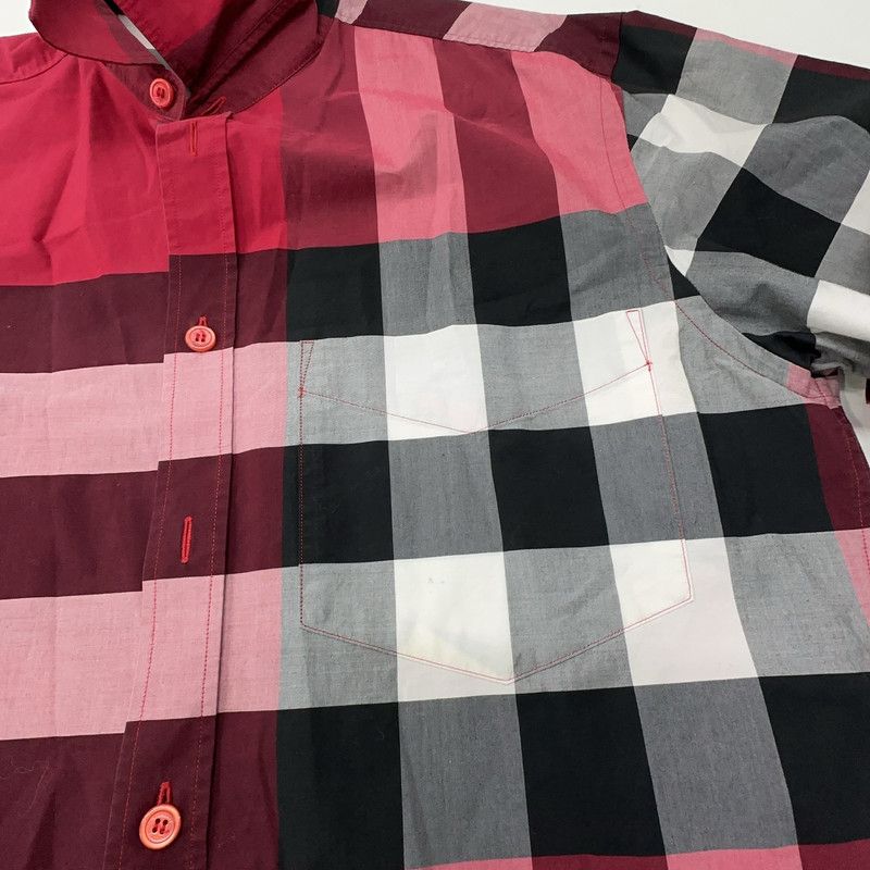 Burberry Burberry Red Check Short Sleeve Shirt 0079 Size US M / EU 48-50 / 2 - 7 Thumbnail