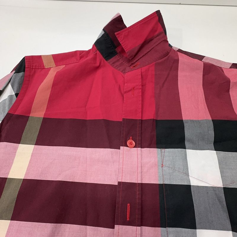 Burberry Burberry Red Check Short Sleeve Shirt 0079 Size US M / EU 48-50 / 2 - 11 Thumbnail