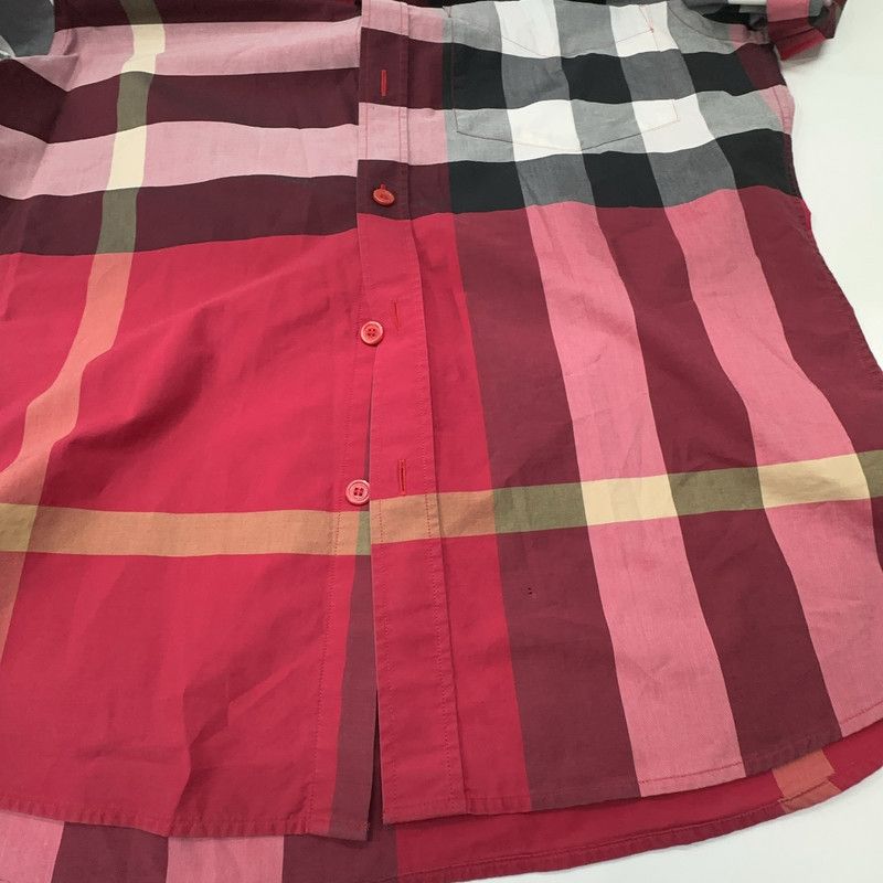 Burberry Burberry Red Check Short Sleeve Shirt 0079 Size US M / EU 48-50 / 2 - 4 Thumbnail