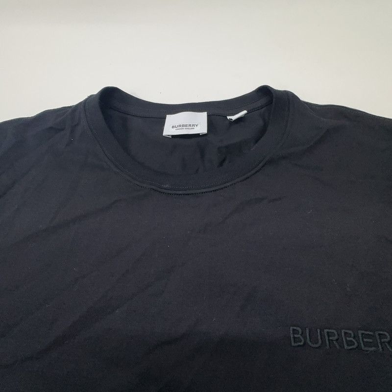 Burberry Burberry Embroidered Logo Casual Black T-Shirt 0079 Size US L / EU 52-54 / 3 - 2 Thumbnail