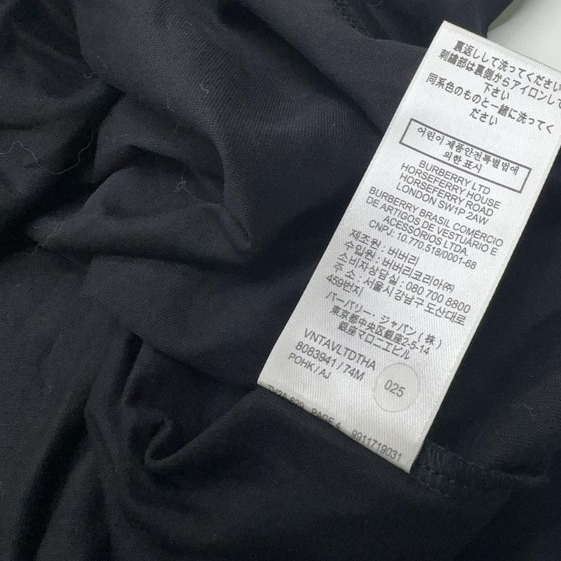 Burberry Burberry Embroidered Logo Casual Black T-Shirt 0079 Size US L / EU 52-54 / 3 - 11 Thumbnail