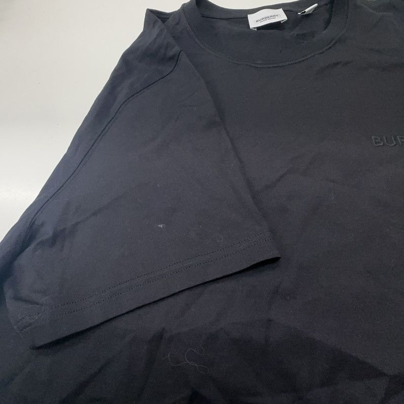 Burberry Burberry Embroidered Logo Casual Black T-Shirt 0079 Size US L / EU 52-54 / 3 - 3 Thumbnail