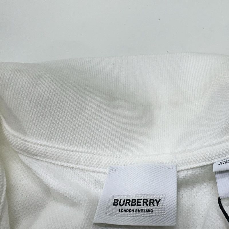 Burberry Burberry SS23 White Logo Print Polo Shirt 0079 Size US L / EU 52-54 / 3 - 10 Thumbnail