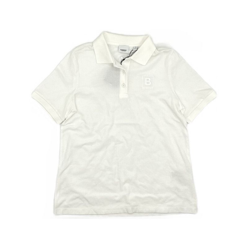Burberry Burberry SS23 White Logo Print Polo Shirt 0079 Size US L / EU 52-54 / 3 - 11 Thumbnail