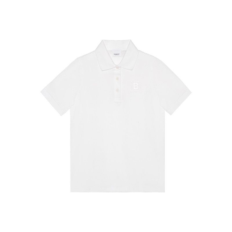 Burberry Burberry SS23 White Logo Print Polo Shirt 0079 Size US L / EU 52-54 / 3 - 4 Thumbnail