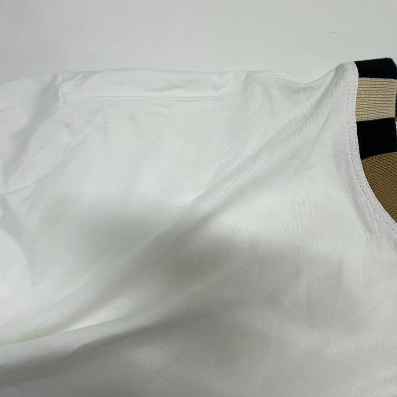 Burberry Burberry White Embroidered Logo Short Sleeve T-Shirt 0079 Size US L / EU 52-54 / 3 - 9 Thumbnail