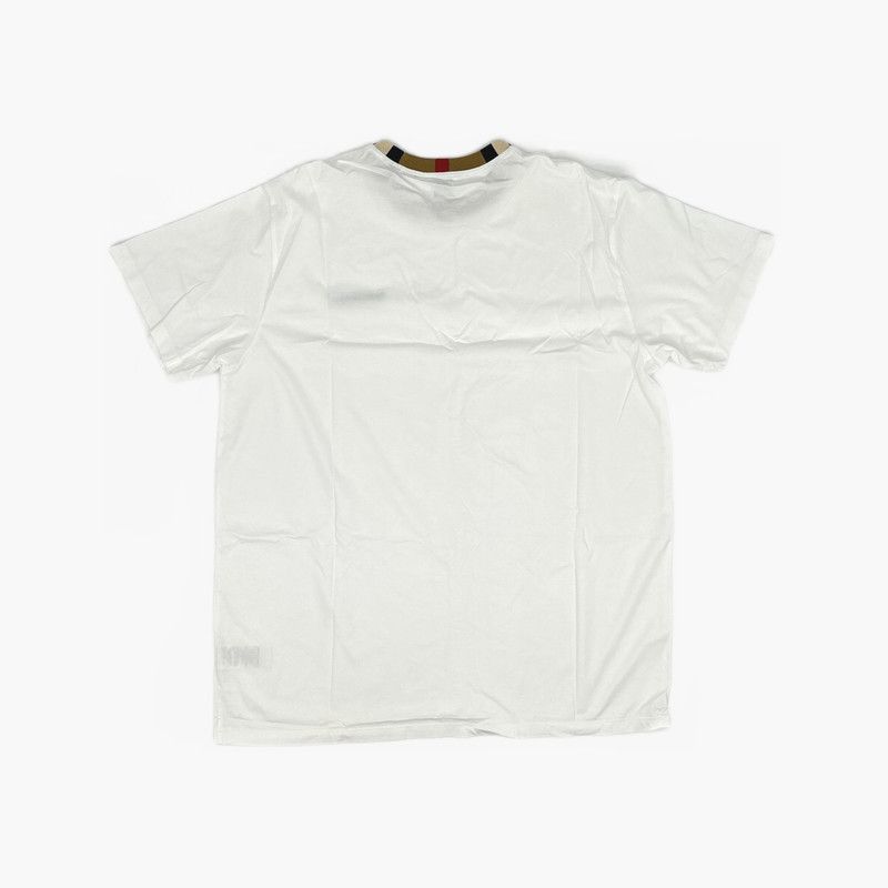 Burberry Burberry White Embroidered Logo Short Sleeve T-Shirt 0079 Size US L / EU 52-54 / 3 - 6 Thumbnail