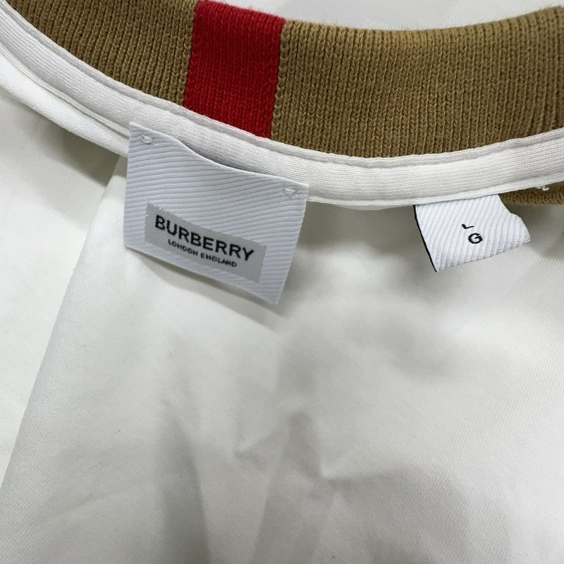 Burberry Burberry White Embroidered Logo Short Sleeve T-Shirt 0079 Size US L / EU 52-54 / 3 - 2 Thumbnail