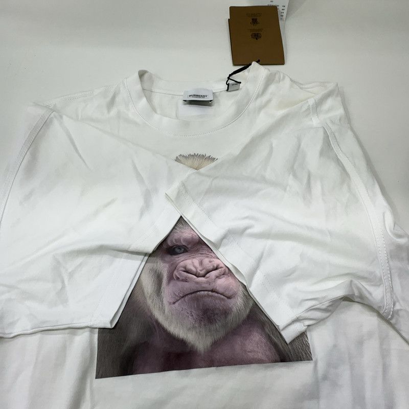Burberry White Graphic Short Sleeve T-Shirt 0079