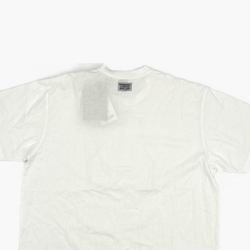 Burberry White Graphic Short Sleeve T-Shirt 0079
