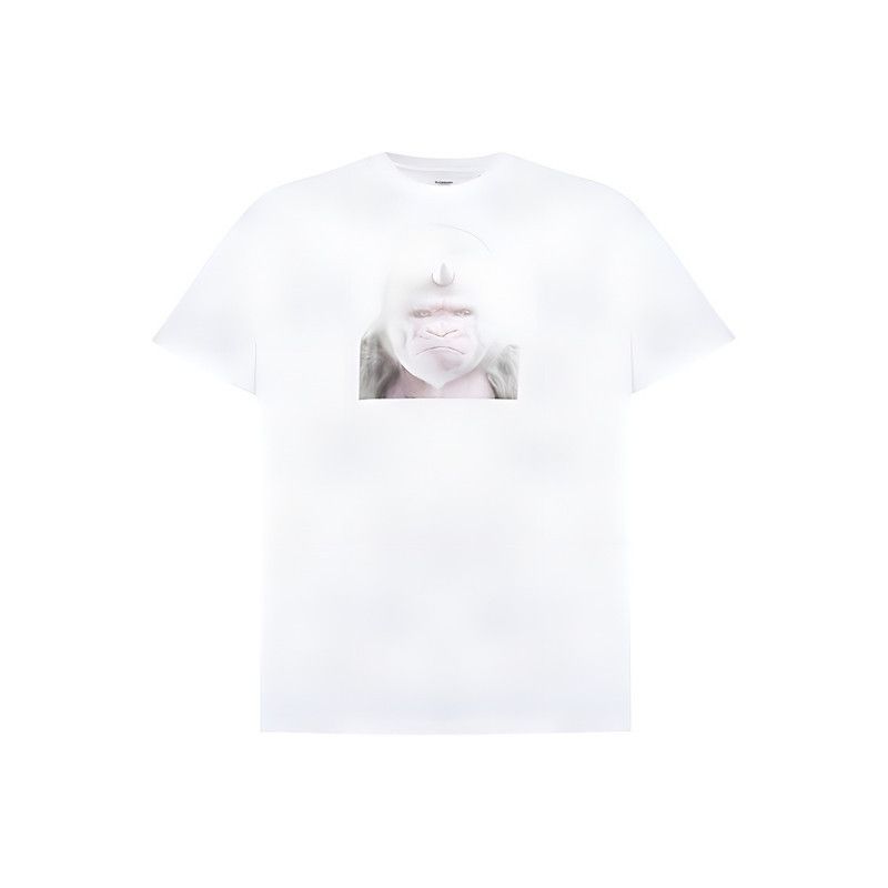 Burberry White Graphic Short Sleeve T-Shirt 0079