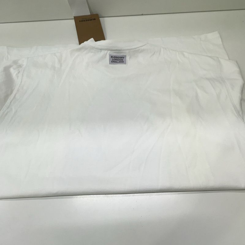 Burberry White Graphic Short Sleeve T-Shirt 0079