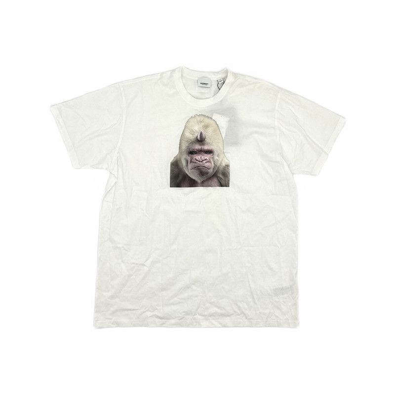 Burberry White Graphic Short Sleeve T-Shirt 0079