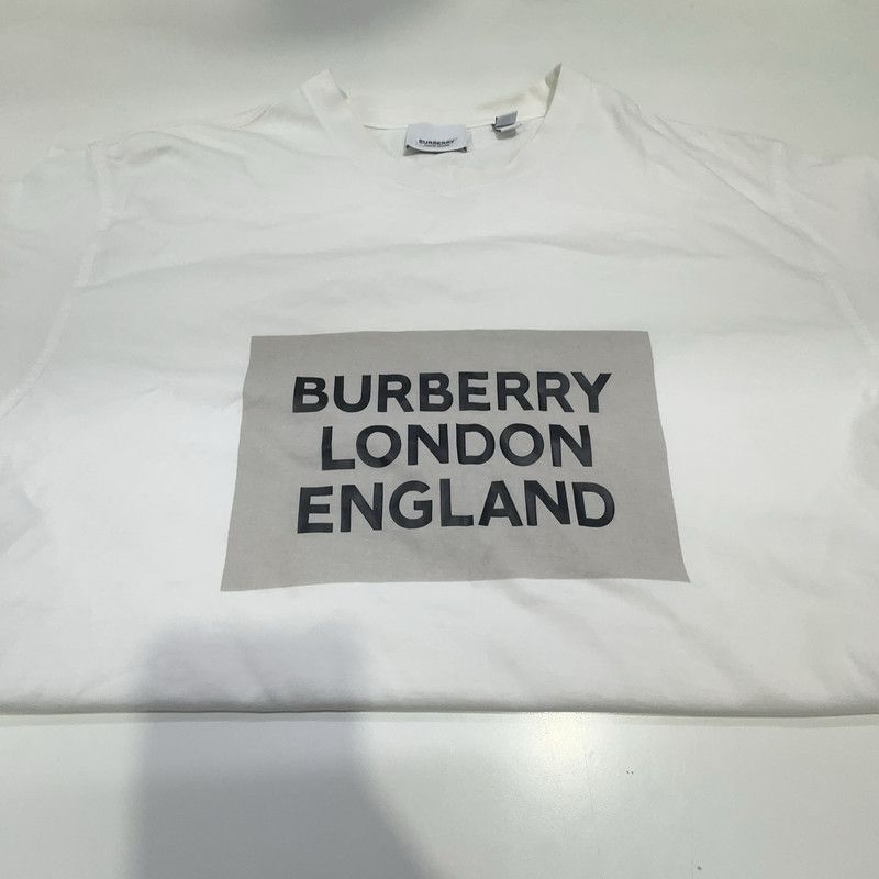 Burberry Burberry White Logo Print Casual T-Shirt 0079 Size US XS / EU 42 / 0 - 4 Thumbnail