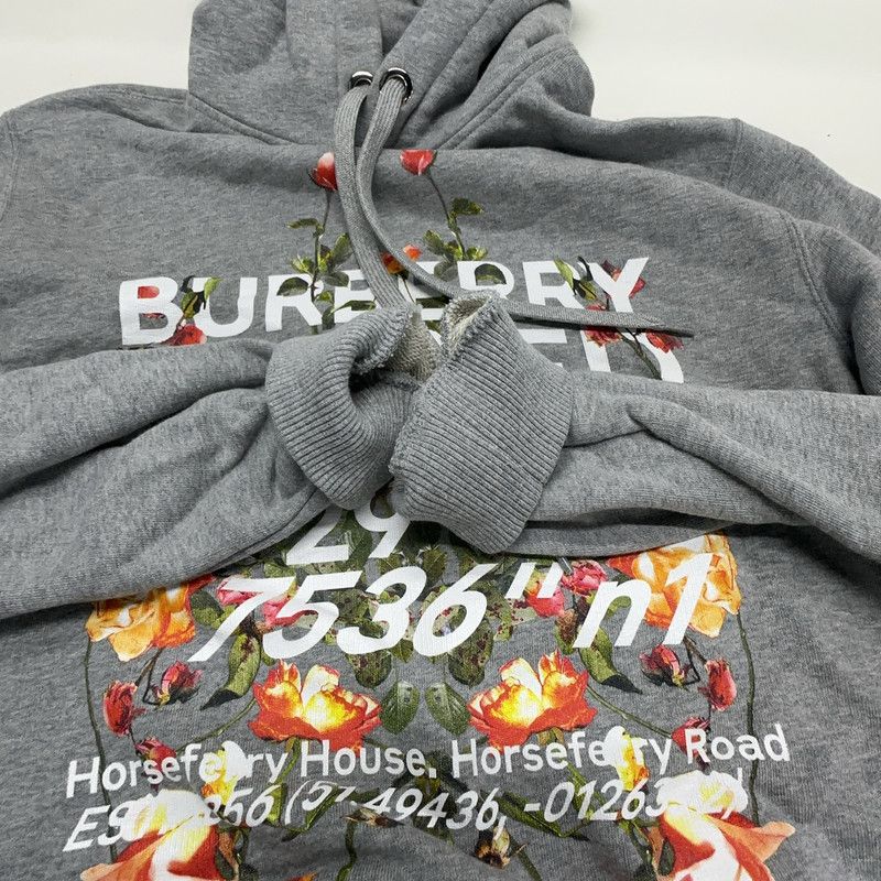 Burberry Burberry Letter Print Gray Hoodie for Men 0079 Size US XS / EU 42 / 0 - 4 Thumbnail