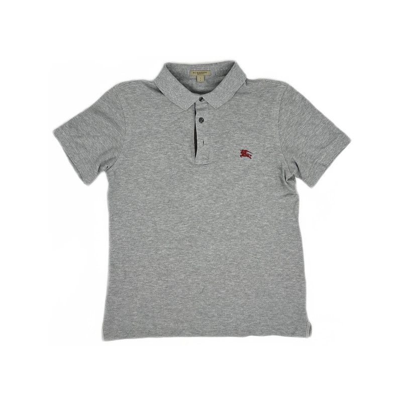 Burberry Burberry Gray Short Sleeve Polo Shirt 0079 Size US S / EU 44-46 / 1 - 2 Thumbnail